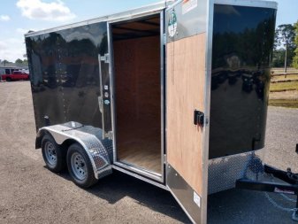 New GANS612TA2 CARGO MATE 6' X 12' ENCLOSED CARGO TRAILER W/ REAR RAMP DOOR & SIDE DOOR