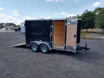 New GANS612TA2 CARGO MATE 6' X 12' ENCLOSED CARGO TRAILER W/ REAR RAMP DOOR & SIDE DOOR