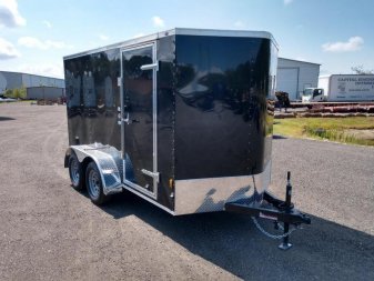 New GANS612TA2 CARGO MATE 6' X 12' ENCLOSED CARGO TRAILER W/ REAR RAMP DOOR & SIDE DOOR