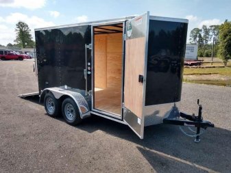 New GANS612TA2 CARGO MATE 6' X 12' ENCLOSED CARGO TRAILER W/ REAR RAMP DOOR & SIDE DOOR