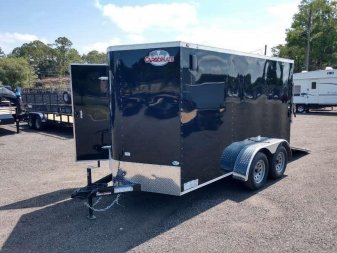 New GANS612TA2 CARGO MATE 6' X 12' ENCLOSED CARGO TRAILER W/ REAR RAMP DOOR & SIDE DOOR