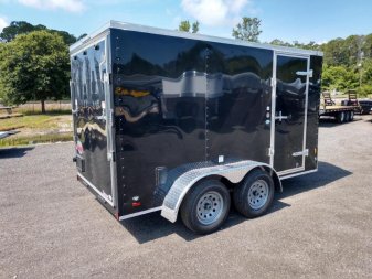 New GANS612TA2 CARGO MATE 6' X 12' ENCLOSED CARGO TRAILER W/ REAR RAMP DOOR & SIDE DOOR