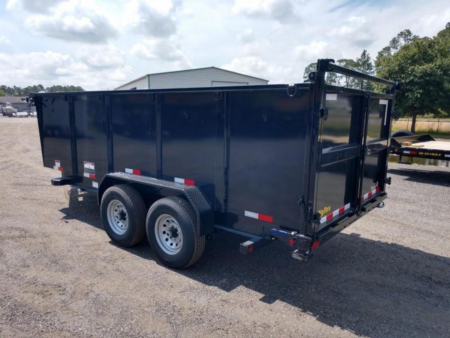 New 14LP-16BK6-P4 BIG TEX 7' X 16' DUMP TRAILER W/ TARP & 4' SIDES