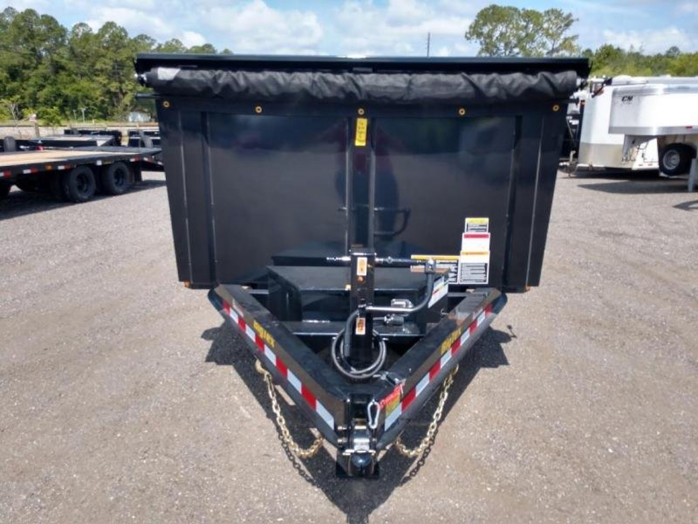 New 14LP-16BK6-P4 BIG TEX 7' X 16' DUMP TRAILER W/ TARP & 4' SIDES