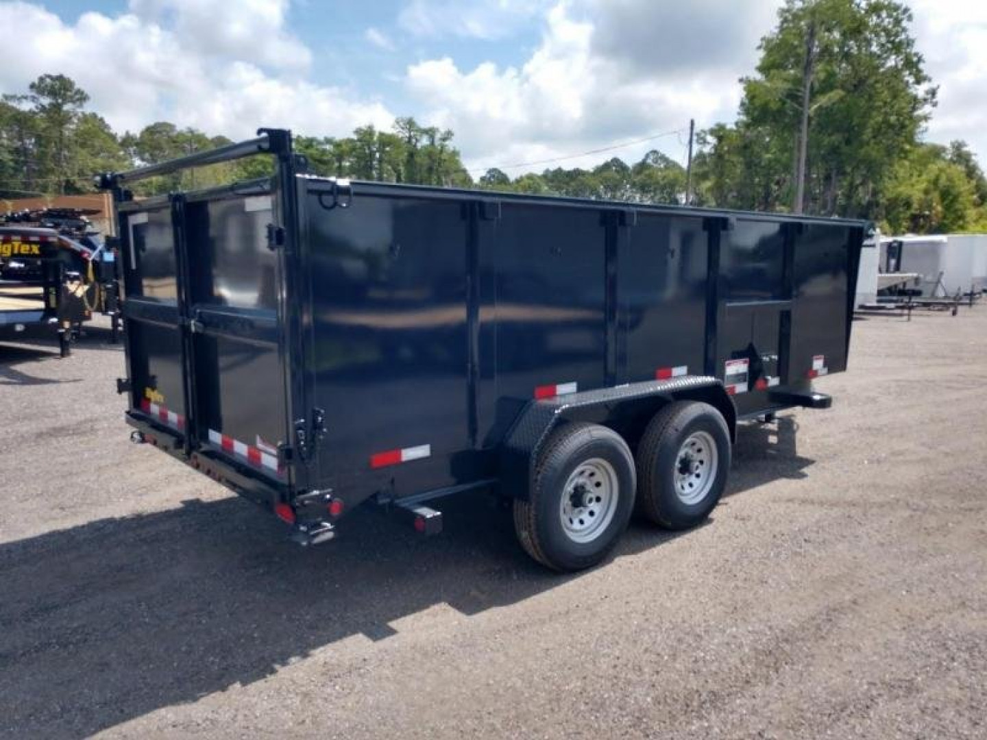 New 14LP-16BK6-P4 BIG TEX 7' X 16' DUMP TRAILER W/ TARP & 4' SIDES