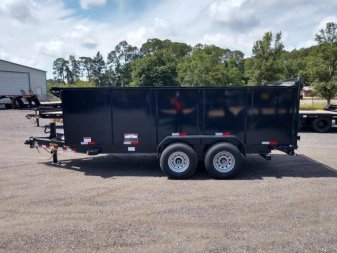 New 14LP-16BK6-P4 BIG TEX 7' X 16' DUMP TRAILER W/ TARP & 4' SIDES