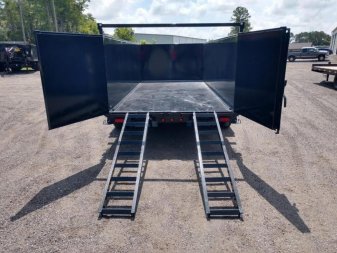New 14LP-16BK6-P4 BIG TEX 7' X 16' DUMP TRAILER W/ TARP & 4' SIDES