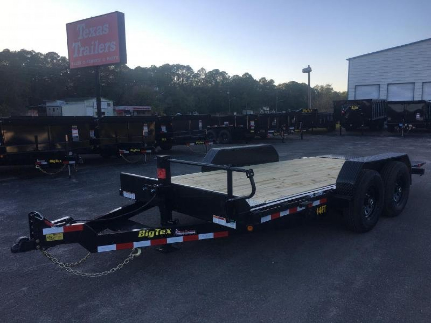 New 14FT-16BK BIG TEX 7' X 16' TANDEM AXLE FULL TILT DECK EQUIPMENT TRAILER