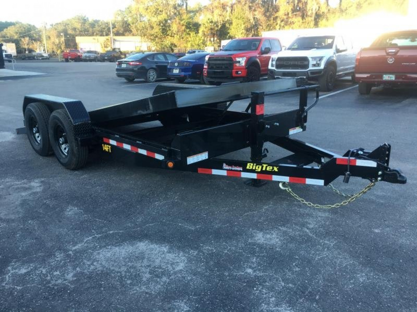 New 14FT-16BK BIG TEX 7' X 16' TANDEM AXLE FULL TILT DECK EQUIPMENT TRAILER