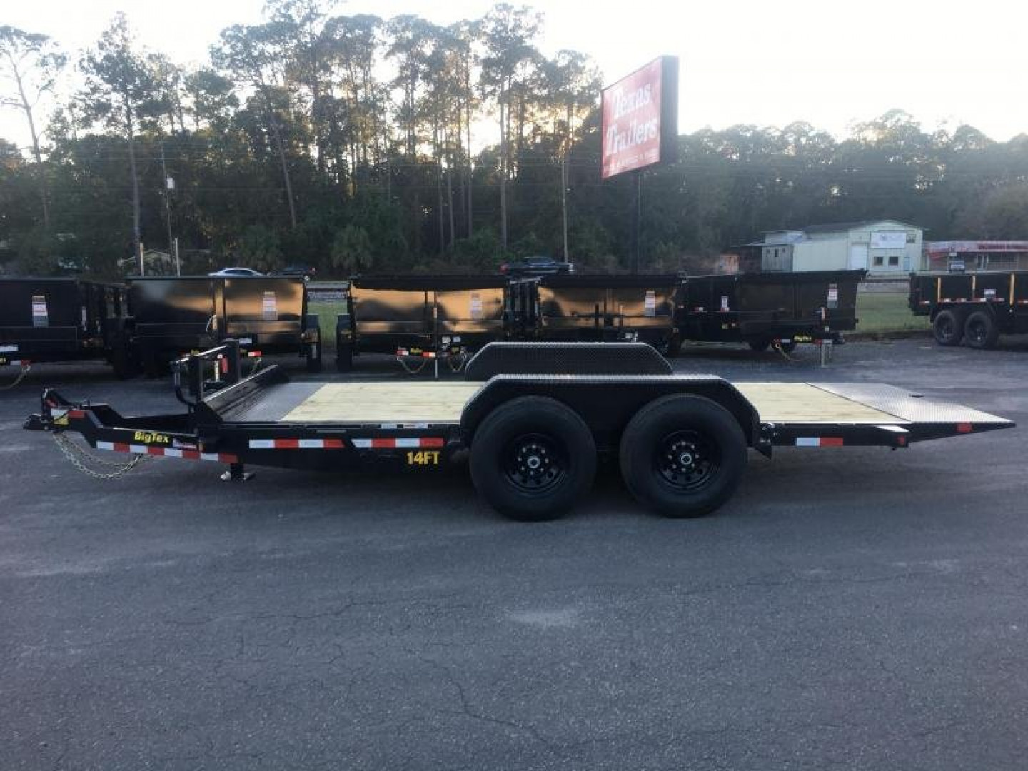 New 14FT-16BK BIG TEX 7' X 16' TANDEM AXLE FULL TILT DECK EQUIPMENT TRAILER