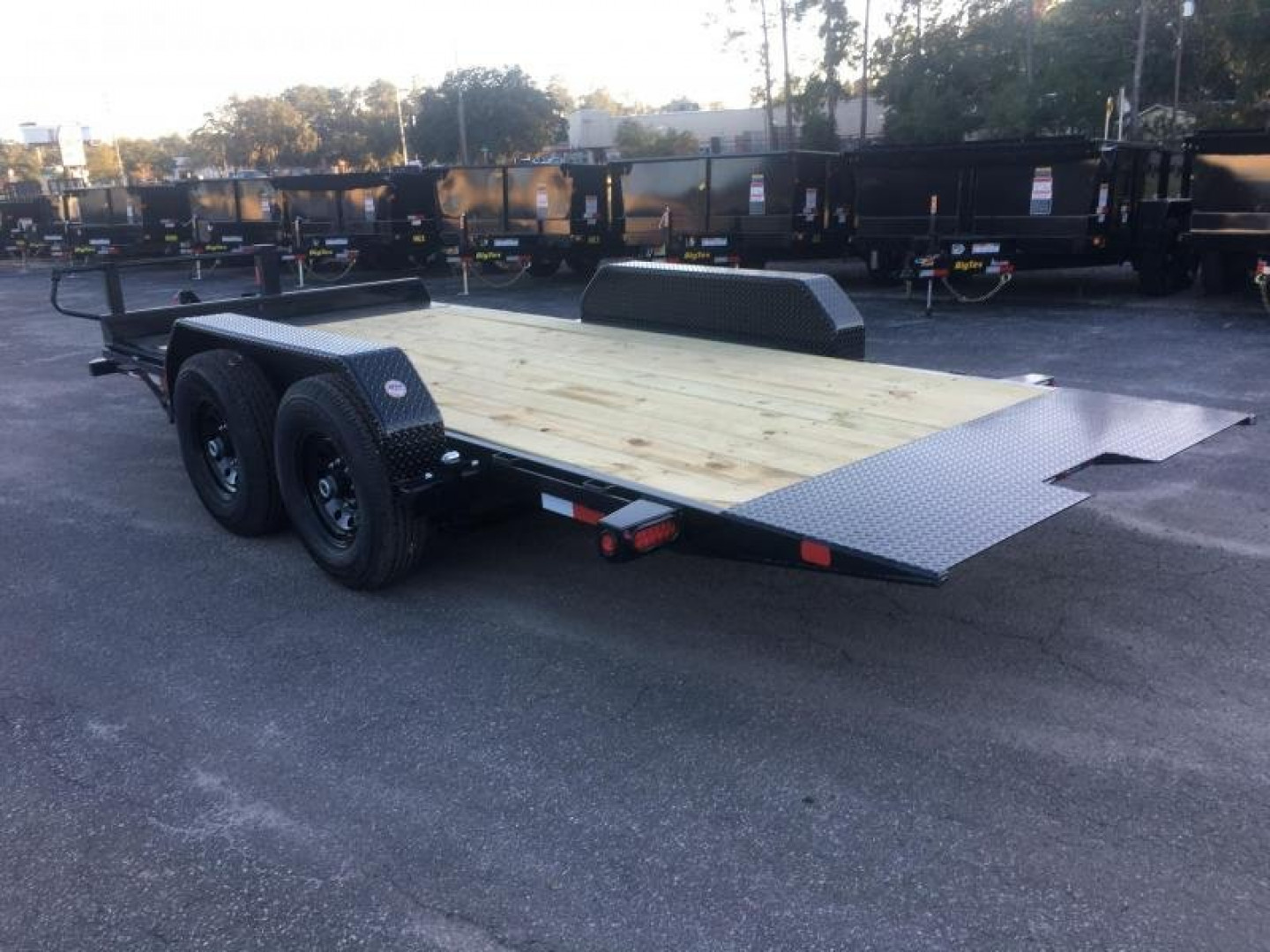 New 14FT-16BK BIG TEX 7' X 16' TANDEM AXLE FULL TILT DECK EQUIPMENT TRAILER