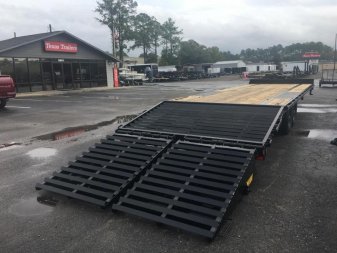 New 14PH-25BK+5MR BIG TEX 8.5' X 30' FLATBED TRAILER W/ MEGA RAMPS