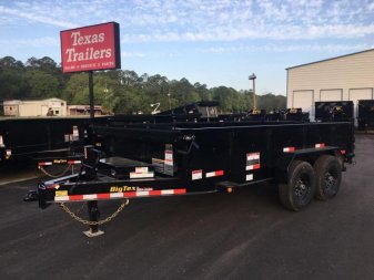 New 14LP-14 BIG TEX 7' X 14' DUMP TRAILER W/ TARP & COMBO REAR GATE W/ 6' SLIDE IN RAMPS