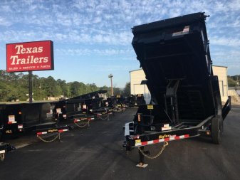 New 14LP-14 BIG TEX 7' X 14' DUMP TRAILER W/ TARP & COMBO REAR GATE W/ 6' SLIDE IN RAMPS