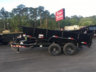 New 14LP-14 BIG TEX 7' X 14' DUMP TRAILER W/ TARP & COMBO REAR GATE W/ 6' SLIDE IN RAMPS