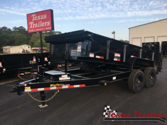 New 14LP-14 BIG TEX 7' X 14' DUMP TRAILER W/ TARP & COMBO REAR GATE W/ 6' SLIDE IN RAMPS