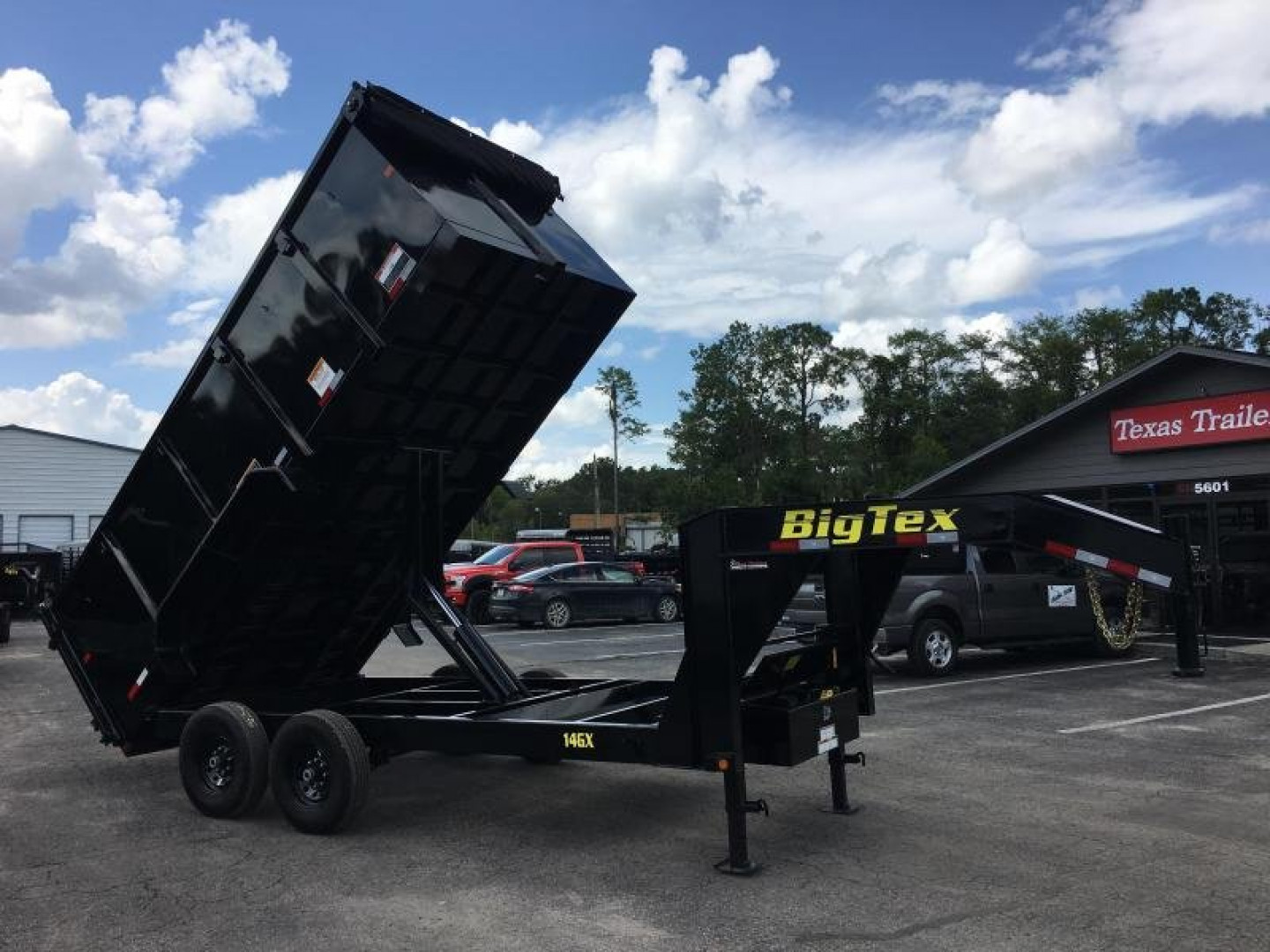 New 14GX-16BK6-P4 BIG TEX 7' X 16' DUMP TRAILER W/ 4' SIDES