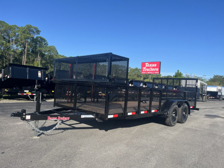 New LM61810U TEXAS TRAILERS 6'10  X 18' LAWN MAINTENANCE TRAILER W/ CUSTOM OPTIONS