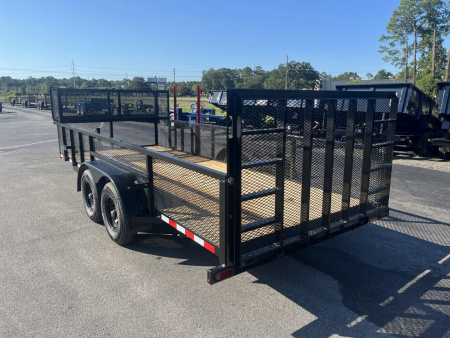 New LM61810U TEXAS TRAILERS 6'10" X 18' LAWN MAINTENANCE TRAILER W/ CUSTOM OPTIONS