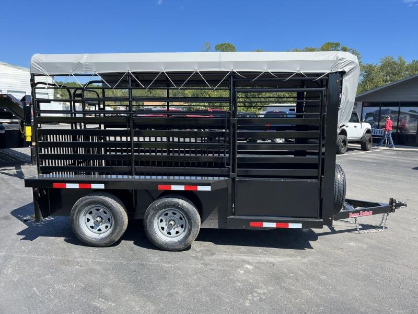 New ST1270B TEXAS TRAILERS 12' BUMPER PULL STOCK TRAILER