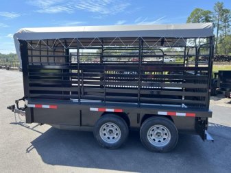 New ST1270B TEXAS TRAILERS 12' BUMPER PULL STOCK TRAILER