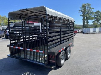 New ST1270B TEXAS TRAILERS 12' BUMPER PULL STOCK TRAILER