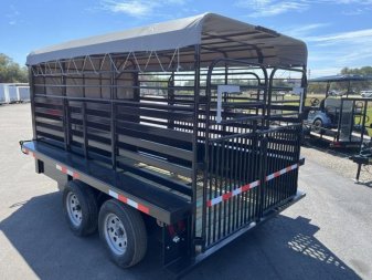 New ST1270B TEXAS TRAILERS 12' BUMPER PULL STOCK TRAILER