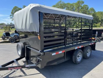 New ST1270B TEXAS TRAILERS 12' BUMPER PULL STOCK TRAILER