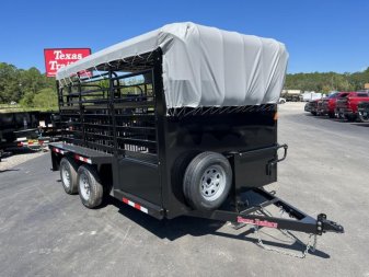 New ST1270B TEXAS TRAILERS 12' BUMPER PULL STOCK TRAILER