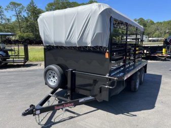 New ST1270B TEXAS TRAILERS 12' BUMPER PULL STOCK TRAILER