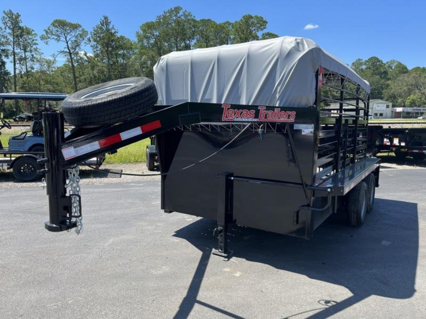 New ST1270G TEXAS TRAILERS 12' GOOSENECK STOCK TRAILER