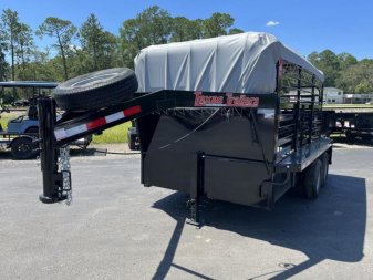 New ST1270G TEXAS TRAILERS 12' GOOSENECK STOCK TRAILER