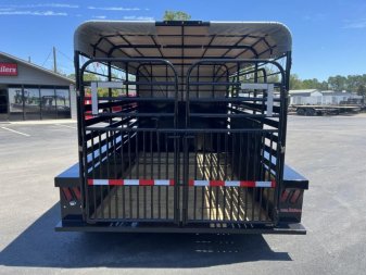 New ST1270G TEXAS TRAILERS 12' GOOSENECK STOCK TRAILER