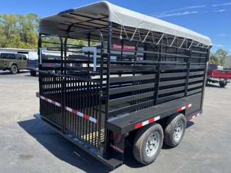 New ST1270G TEXAS TRAILERS 12' GOOSENECK STOCK TRAILER