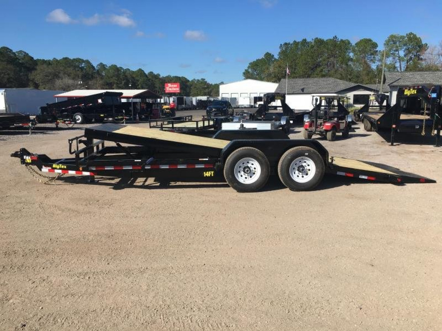 New 14FT-20BK BIG TEX 7' X 20' TANDEM AXLE TILT DECK EQUIPMENT TRAILER