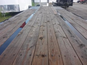 New 22GN-25D5A-FRBK BIG TEX 8.5' X 25' GOOSENECK DUAL TANDEM FLATBED W/ 5' FOLD UP RAMPS & FREE SPARE TIRE