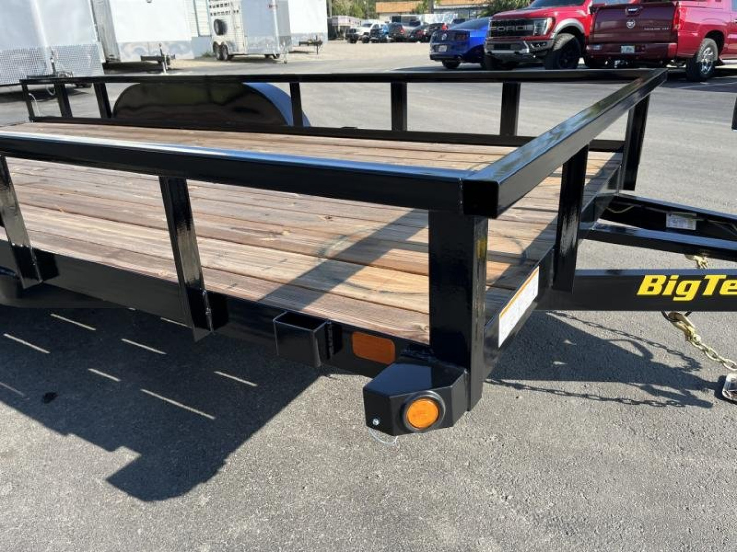 New 70PI-16BK4RG BIG TEX 7' X 16' PIPE UTILITY TRAILER W/ TAILGATE AND BRAKES ON ONE AXLES