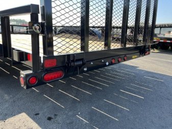 New 70PI-16BK4RG BIG TEX 7' X 16' PIPE UTILITY TRAILER W/ TAILGATE AND BRAKES ON ONE AXLES