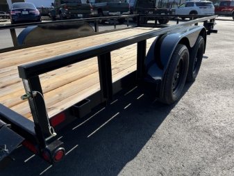 New 70PI-16BK4RG BIG TEX 7' X 16' PIPE UTILITY TRAILER W/ TAILGATE AND BRAKES ON ONE AXLES