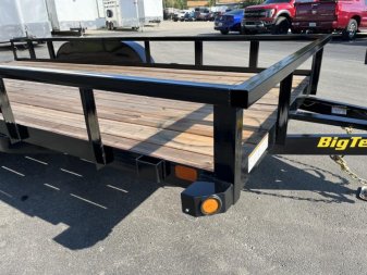 New 70PI-16BK4RG BIG TEX 7' X 16' PIPE UTILITY TRAILER W/ TAILGATE AND BRAKES ON ONE AXLES