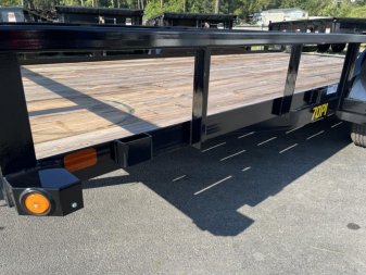 New 70PI-16BK4RG BIG TEX 7' X 16' PIPE UTILITY TRAILER W/ TAILGATE AND BRAKES ON ONE AXLES