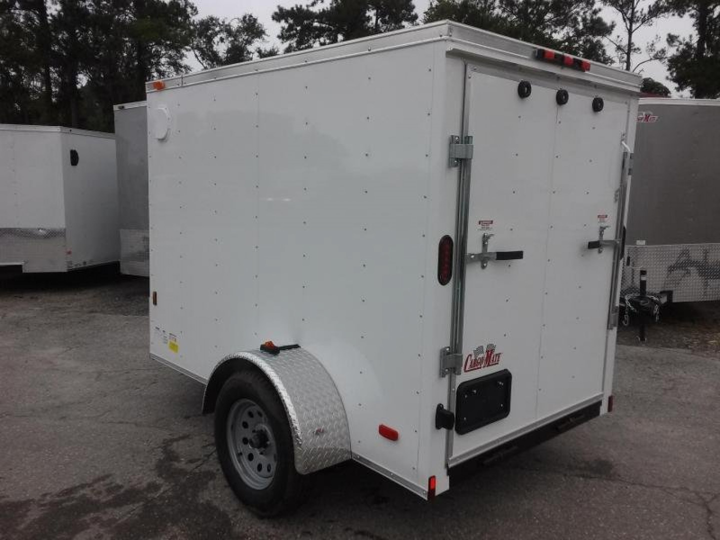 New GANS58SA CARGO MATE 5' X 8' ENCLOSED CARGO TRAILER W/ REAR RAMP DOOR & SIDE DOOR