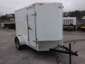 New GANS58SA CARGO MATE 5' X 8' ENCLOSED CARGO TRAILER W/ REAR RAMP DOOR & SIDE DOOR