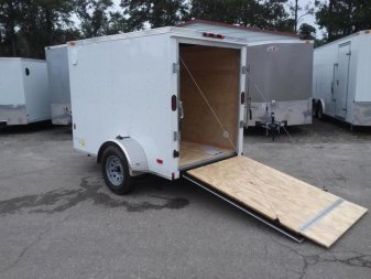 New GANS58SA CARGO MATE 5' X 8' ENCLOSED CARGO TRAILER W/ REAR RAMP DOOR & SIDE DOOR