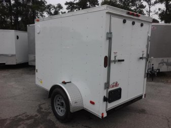 New GANS58SA CARGO MATE 5' X 8' ENCLOSED CARGO TRAILER W/ REAR RAMP DOOR & SIDE DOOR