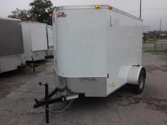 New GANS58SA CARGO MATE 5' X 8' ENCLOSED CARGO TRAILER W/ REAR RAMP DOOR & SIDE DOOR