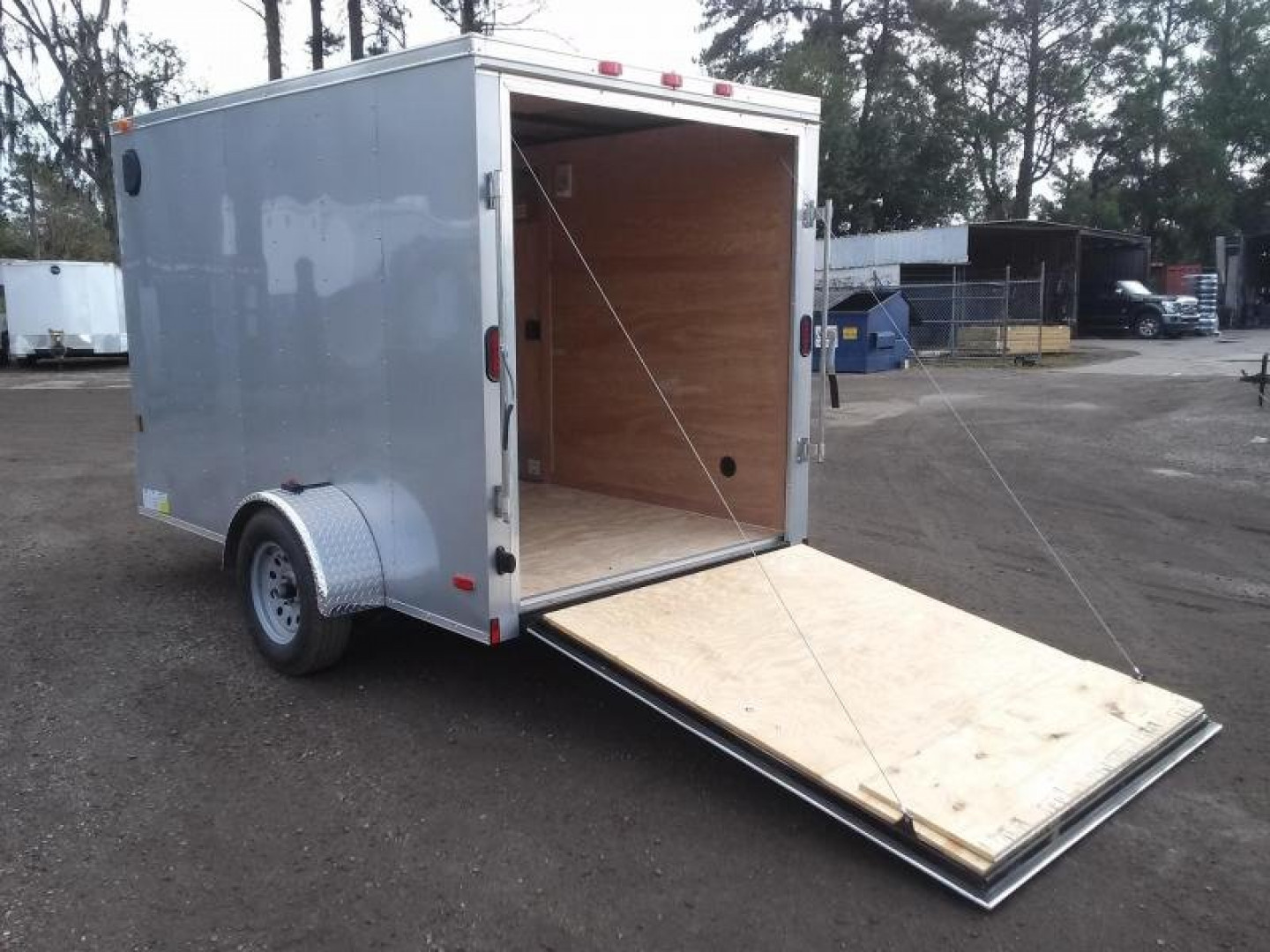 New GANS610SA CARGO MATE 6' X 10' ENCLOSED CARGO TRAILER W/ REAR RAMP DOOR & SIDE DOOR
