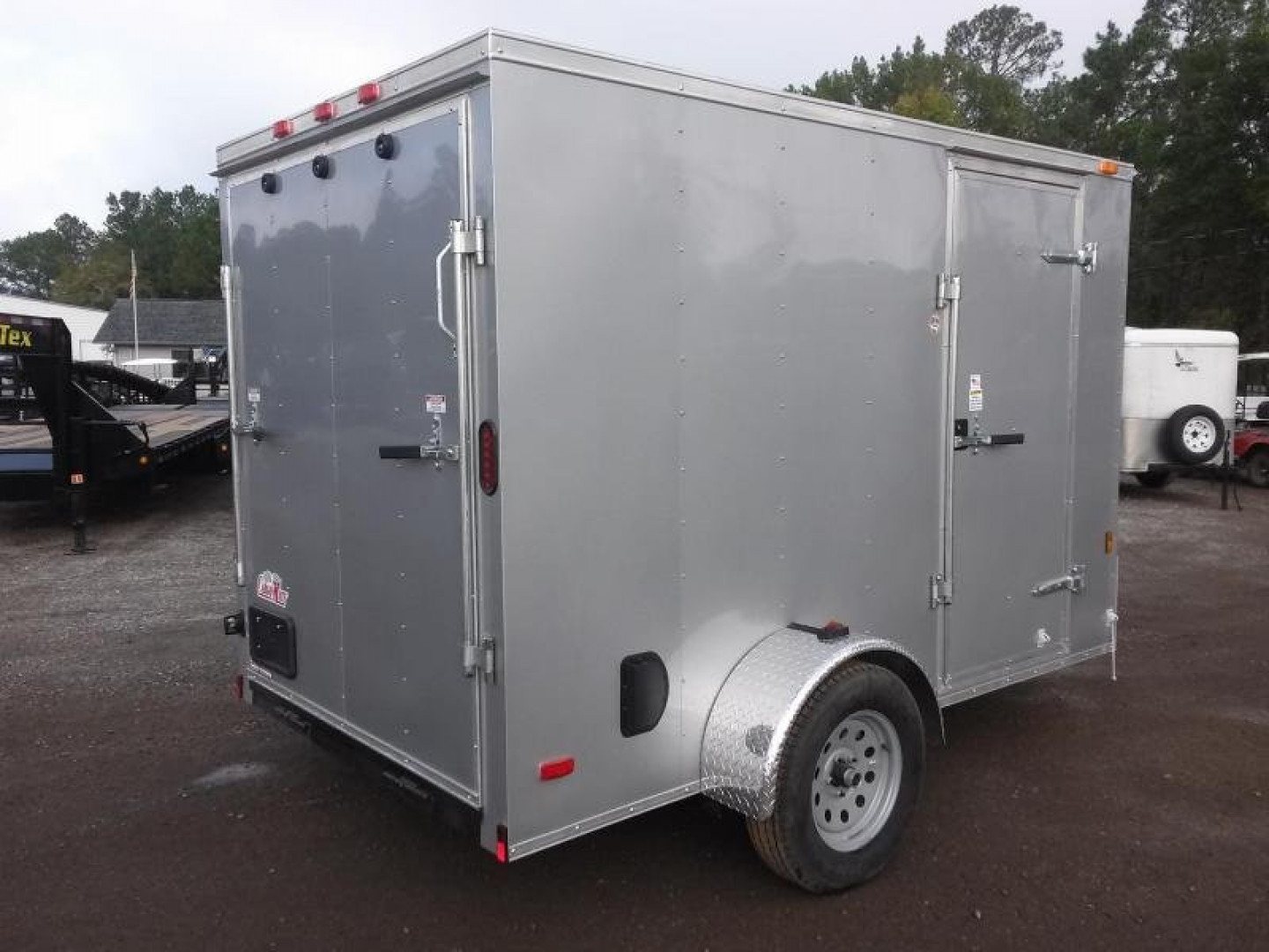 New GANS610SA CARGO MATE 6' X 10' ENCLOSED CARGO TRAILER W/ REAR RAMP DOOR & SIDE DOOR