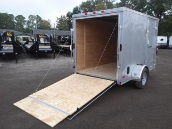 New GANS610SA CARGO MATE 6' X 10' ENCLOSED CARGO TRAILER W/ REAR RAMP DOOR & SIDE DOOR