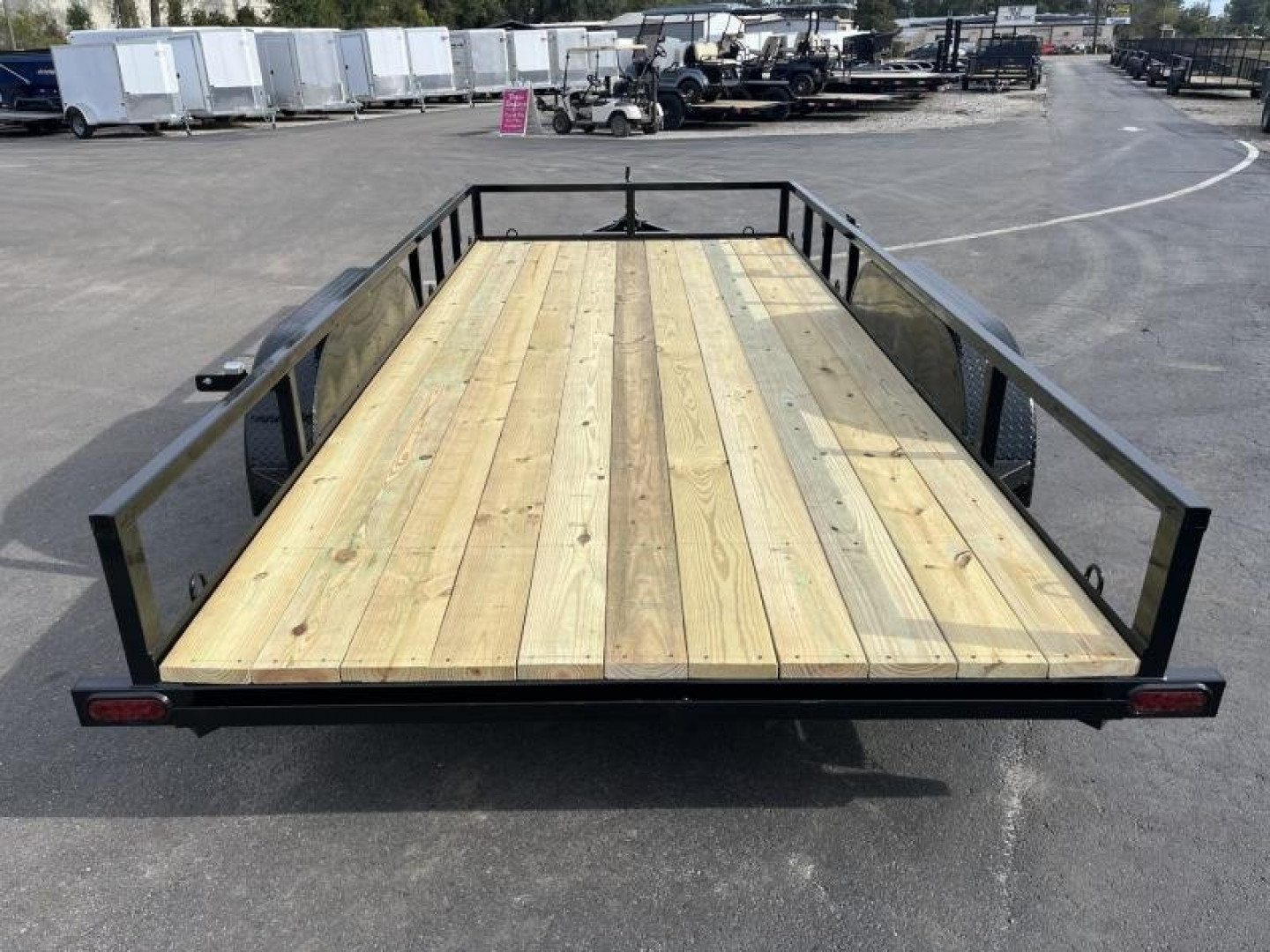 New UT61670-SUR TEXAS TRAILERS 6'10" X 16' UTILITY TRAILER W/ 5' SLIDE UNDER RAMPS